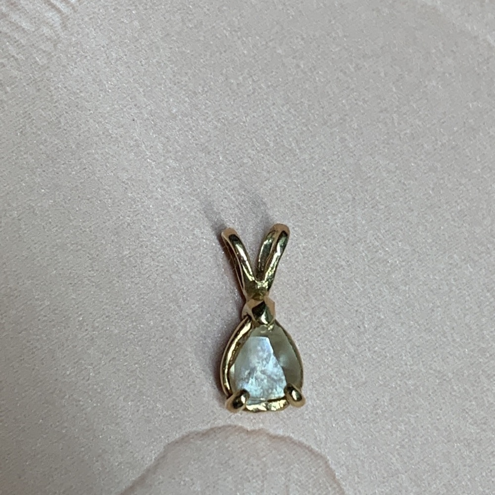 Grey Solid Gold Diamond Pendant - image 4